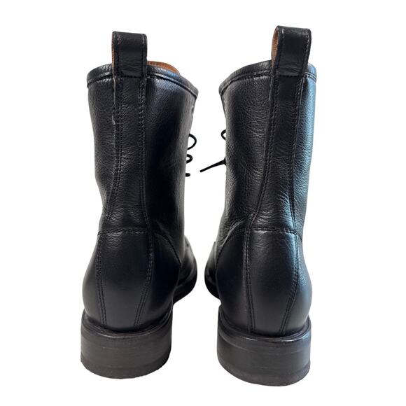 Frye Veronica Combat Boot Women's 8.5 M (B) Black Leather Lace Up 3476276 - Picture 5 of 12